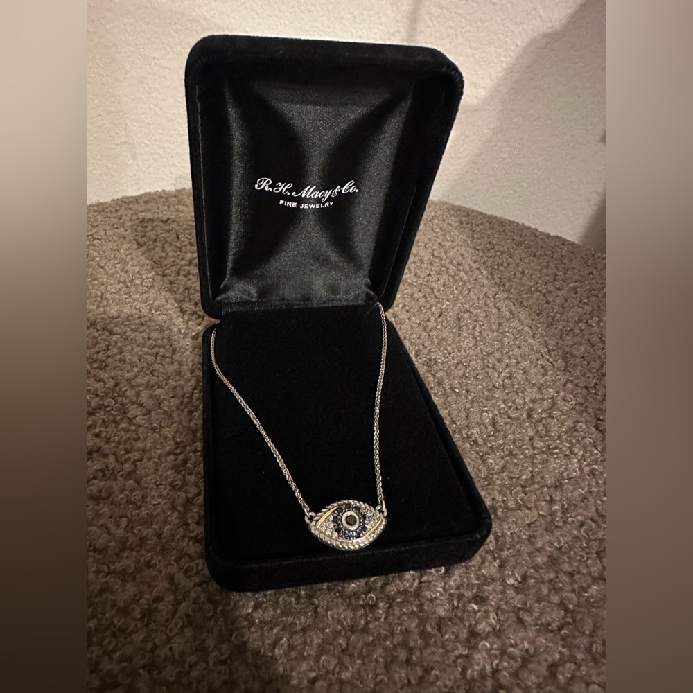 EFFY Evil Eye Necklace Diamond and Sapphire